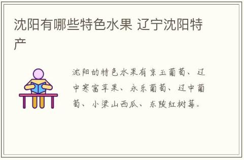 沈陽有哪些特色水果 遼寧沈陽的特產有哪些