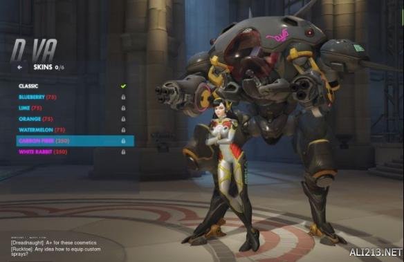 《守望先鋒》D.VA皮膚介紹