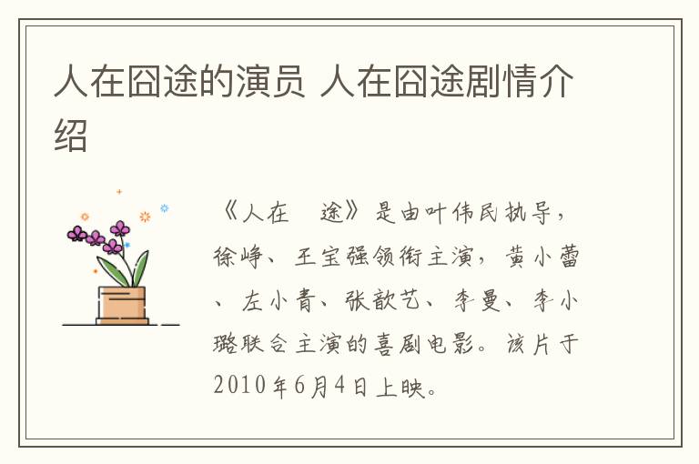 人在囧途的演員 人在囧途劇情介紹