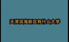 天津?yàn)I海新區(qū)有哪幾所大學(xué)