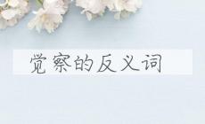 覺察的反義詞 覺察的反義詞是什么