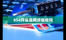 954開頭是網貸催收電話嗎