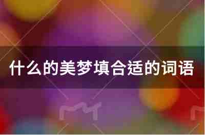 什么的美夢填合適的詞語有哪些