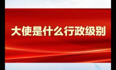大使是什么級別？大使是什么行政級別？