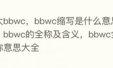 大bbwc，寫bbwc縮寫是什么意思，bbwc的全稱及含義