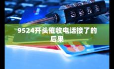 接了9524開頭的電話會怎樣（9524開頭催收電話接了的后果是什么）