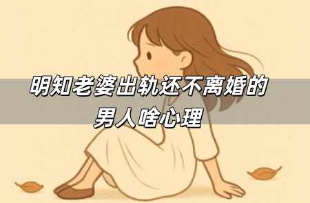 明知老婆出軌還不離婚的男人啥心理 明知道老婆出軌卻不離婚的男人心理